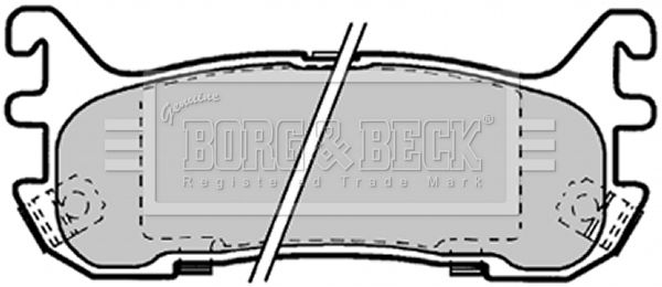 BORG & BECK Комплект тормозных колодок, дисковый тормоз BBP1584